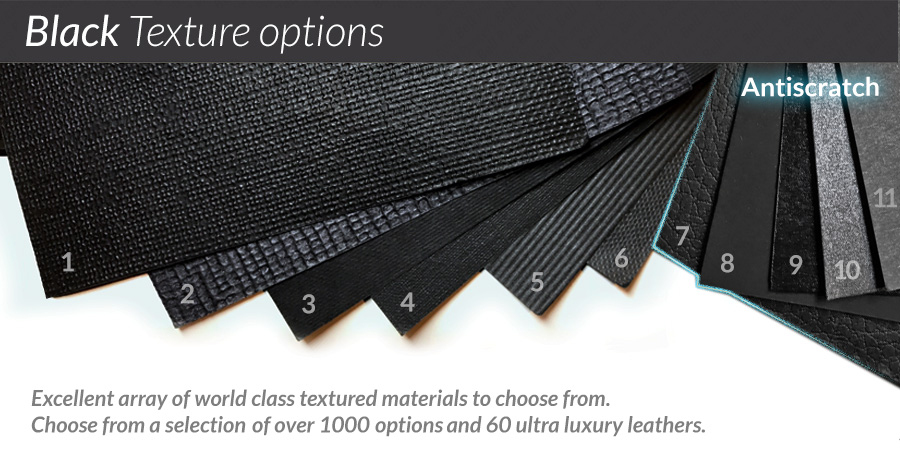 Black Textured materials options for Rigid Boxes